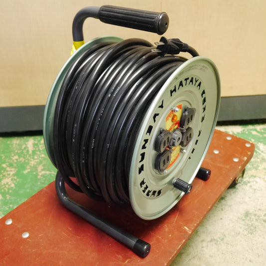 キレイ☆HATAYA ハタヤ 50m コードリール GV-50 型 スーパーサンデー 電工ドラム 延長コード 屋内用 畑屋☆