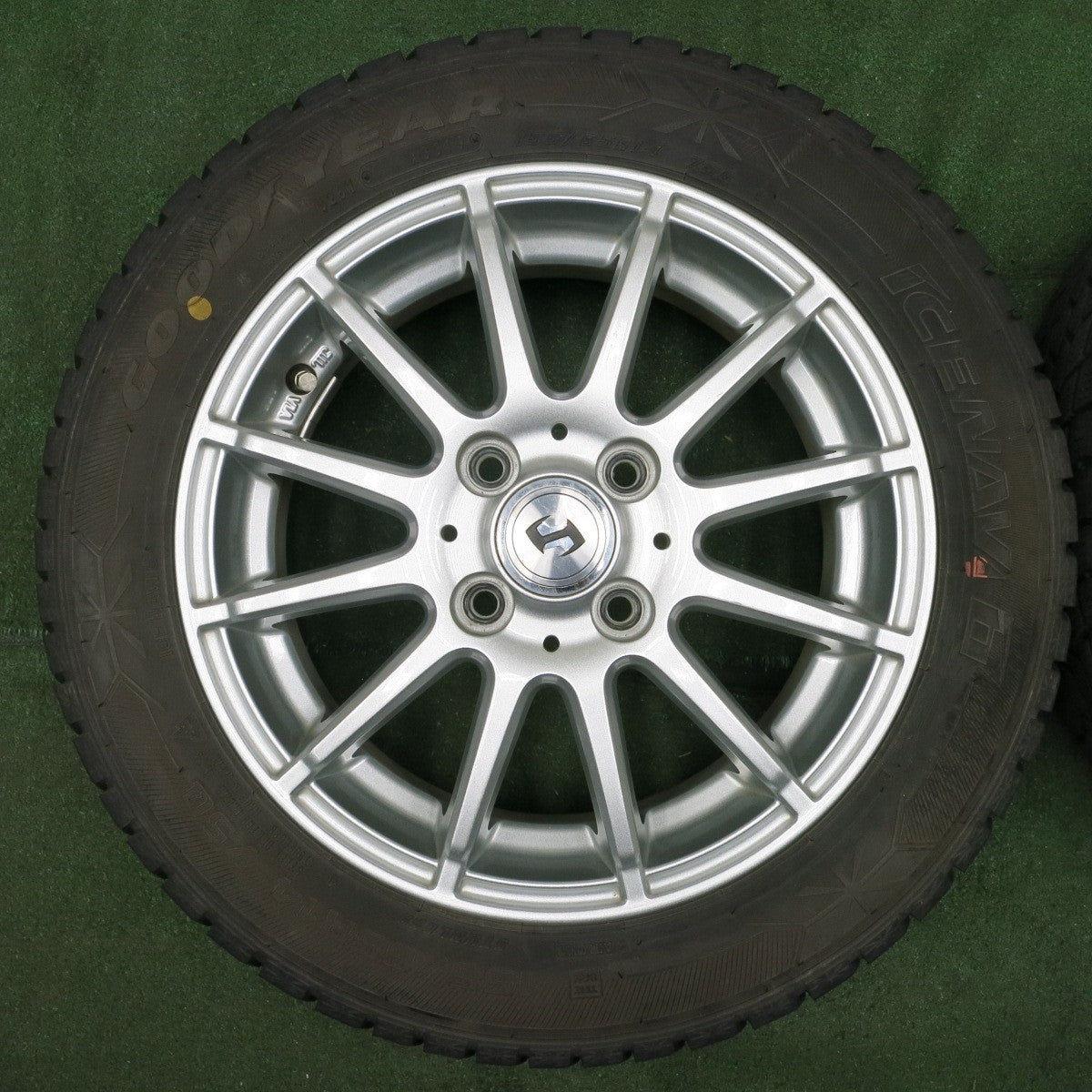 *送料無料* 4本価格★スタッドレス 155/65R14 グッドイヤー アイスナビ6 weds ウェッズ 14インチ PCD100/4H★4062902NJス