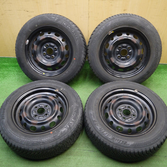 バリ溝！9分★175/65R14 ヨコハマ BluEarth-4S AW21 オールシーズン スチール ホイール ブルーアース 14インチ PCD100/4H★6033107Hノ
