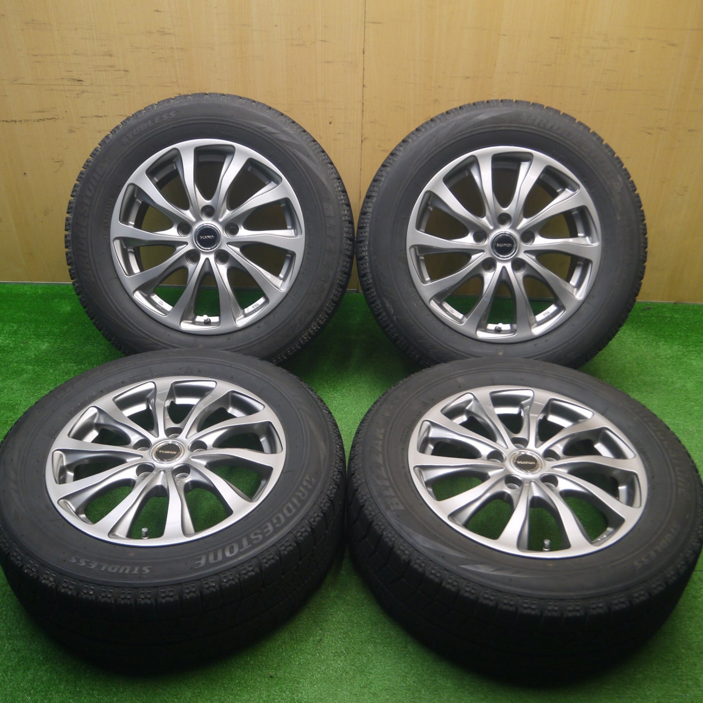 [送料無料] キレイ★スタッドレス 215/60R16 ブリヂストン ブリザック VRX BALMINUM バルミナ 16インチ PCD114.3/5H★4110603Hス