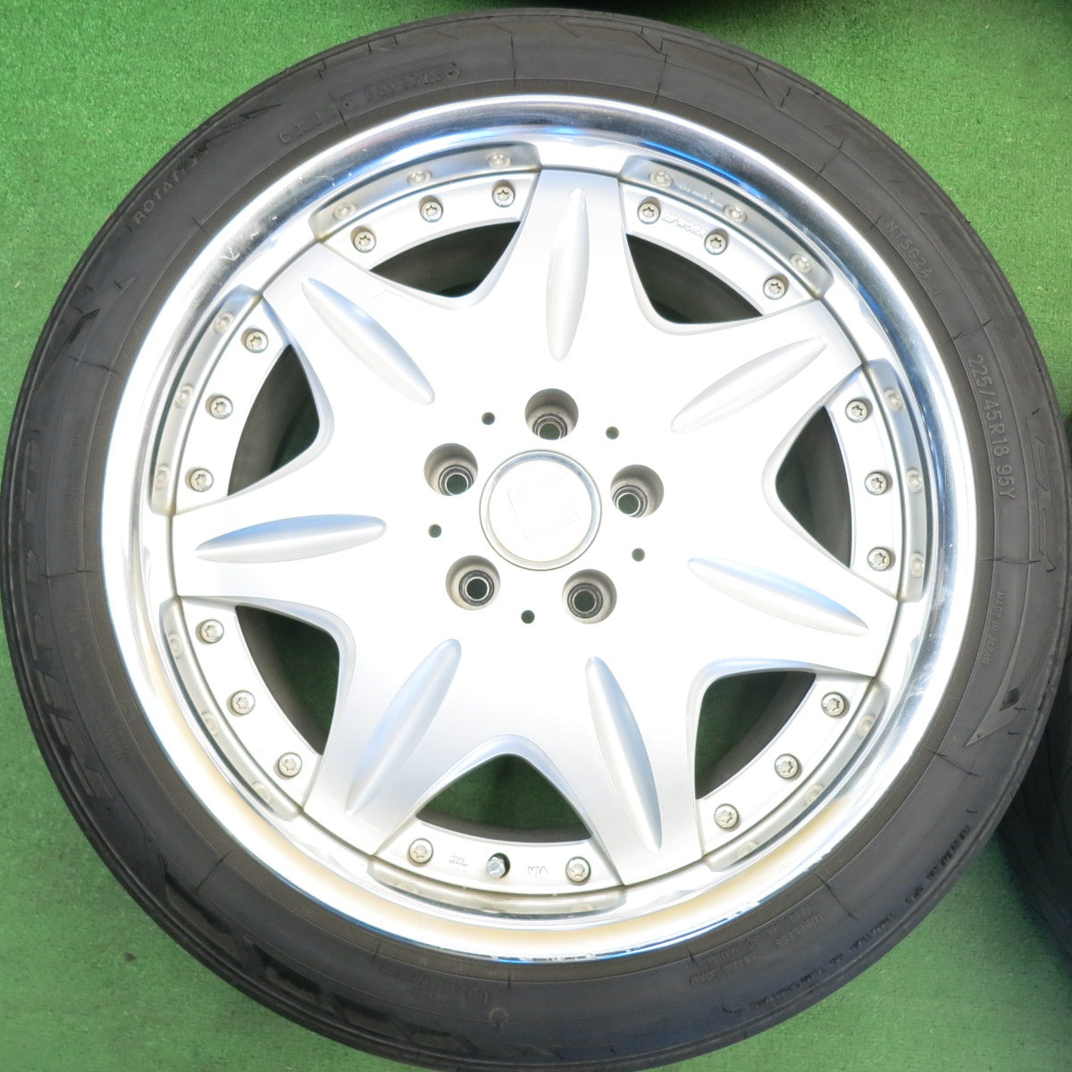 4本価格！23年★WORK LS207 225/45R18 ニットー NT555 G2 ワーク 18インチ PCD114.3/5H★6041101HAノ
