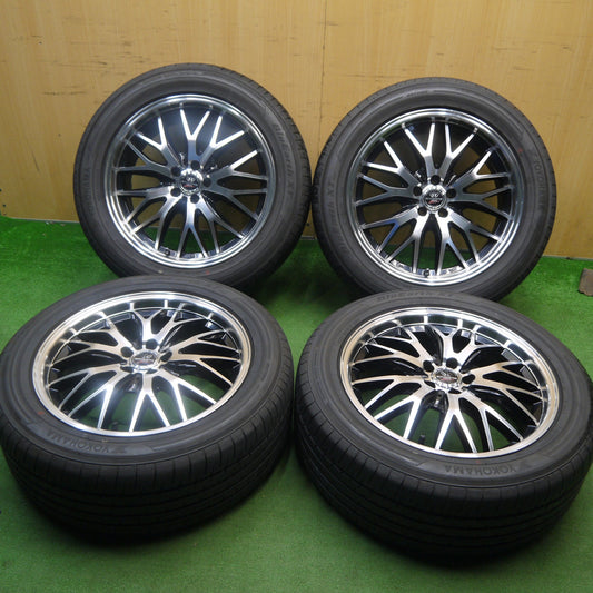 バリ溝！24年！キレイ！9.5分★フォレスター 等 LOXARNY 632 MULTI FORCHETTAⅡ SP Spector 225/55R18 ヨコハマ BluEarth-XT AE61 18インチ ロクサーニ PCD100/5H★6041006Hノ