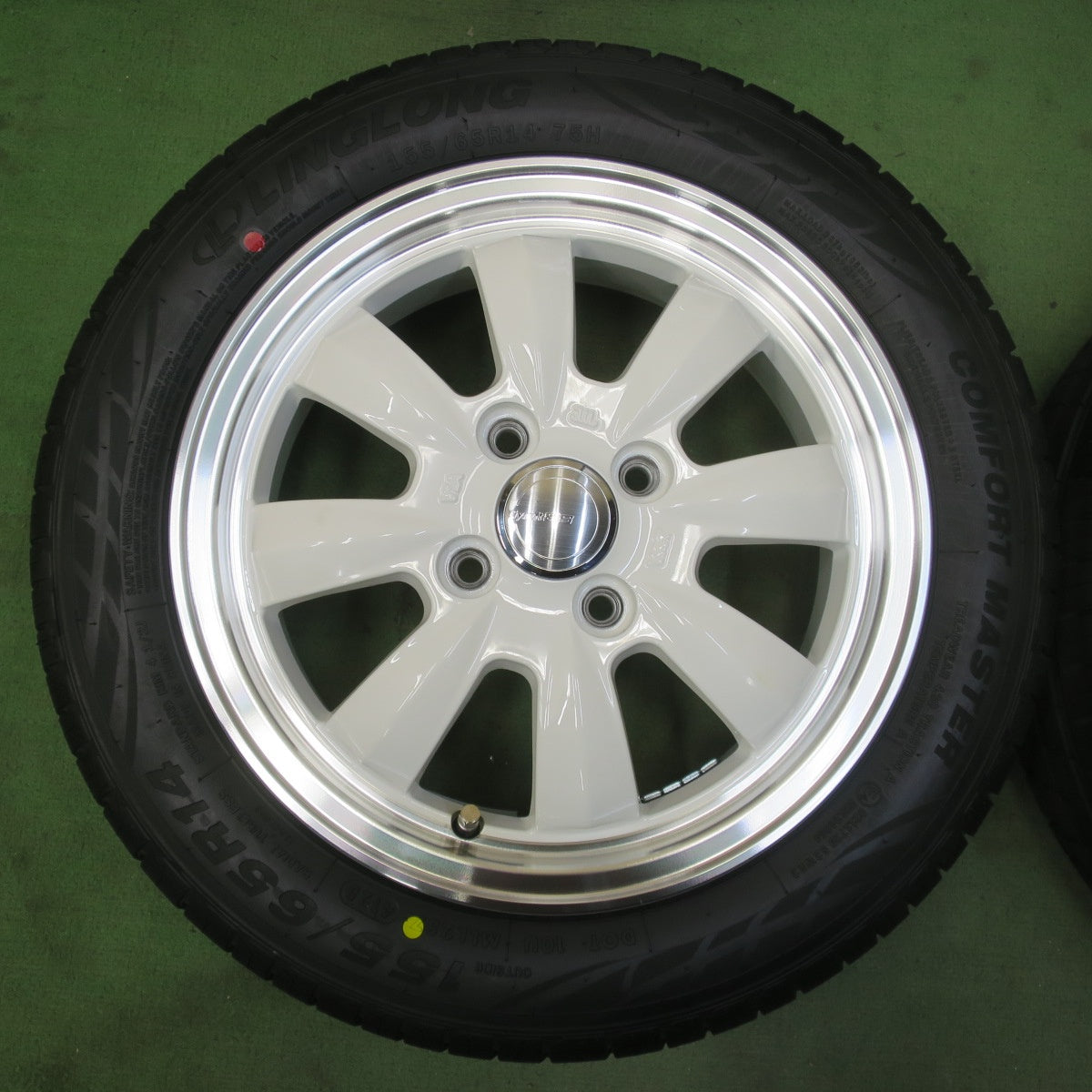 ほぼ未使用！25年！美品★Gyraft 8S 155/65R14 リンロン COMFORT MASTER グラフト コンフォート マスター 14インチ PCD100/4H★6040407イノ