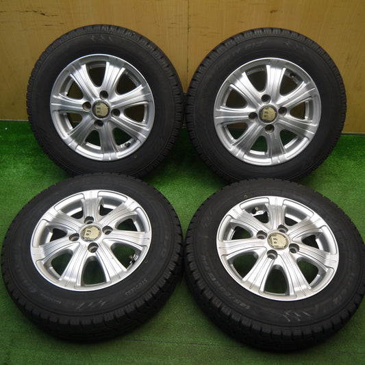 バリ溝！23年！9分★スタッドレス 145/80R13 トーヨー オブザーブ ガリット GIZ ELANZA 社外 アルミ 13インチ PCD100/4H★5121910Hス