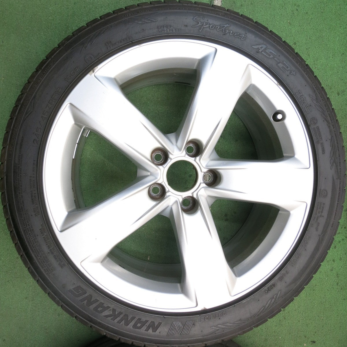 バリ溝！8.5分★アウディ A4 A5 A6 等 純正 245/45R18 ナンカン Sportnet AS-2+ 18インチ PCD112/5H★5080801HAノ