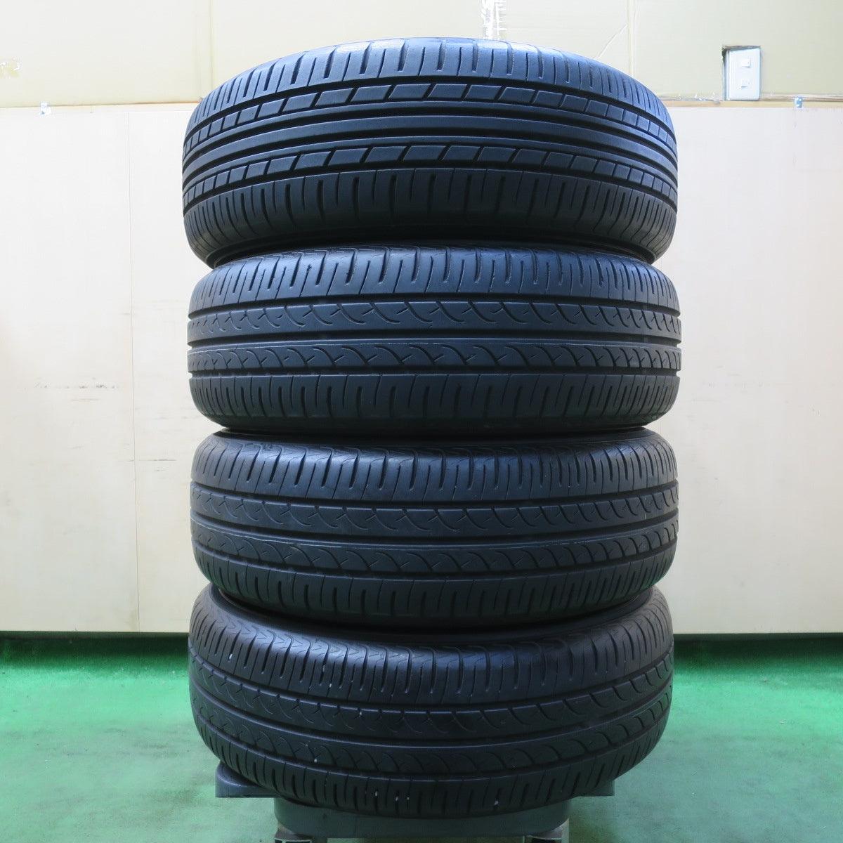 [送料無料] バリ溝！9分★トヨタ 30系 プリウス 純正 195/65R15 ヨコハマ エコス ES31 ブルーアース 15インチ PCD100/5H★5040505イノ