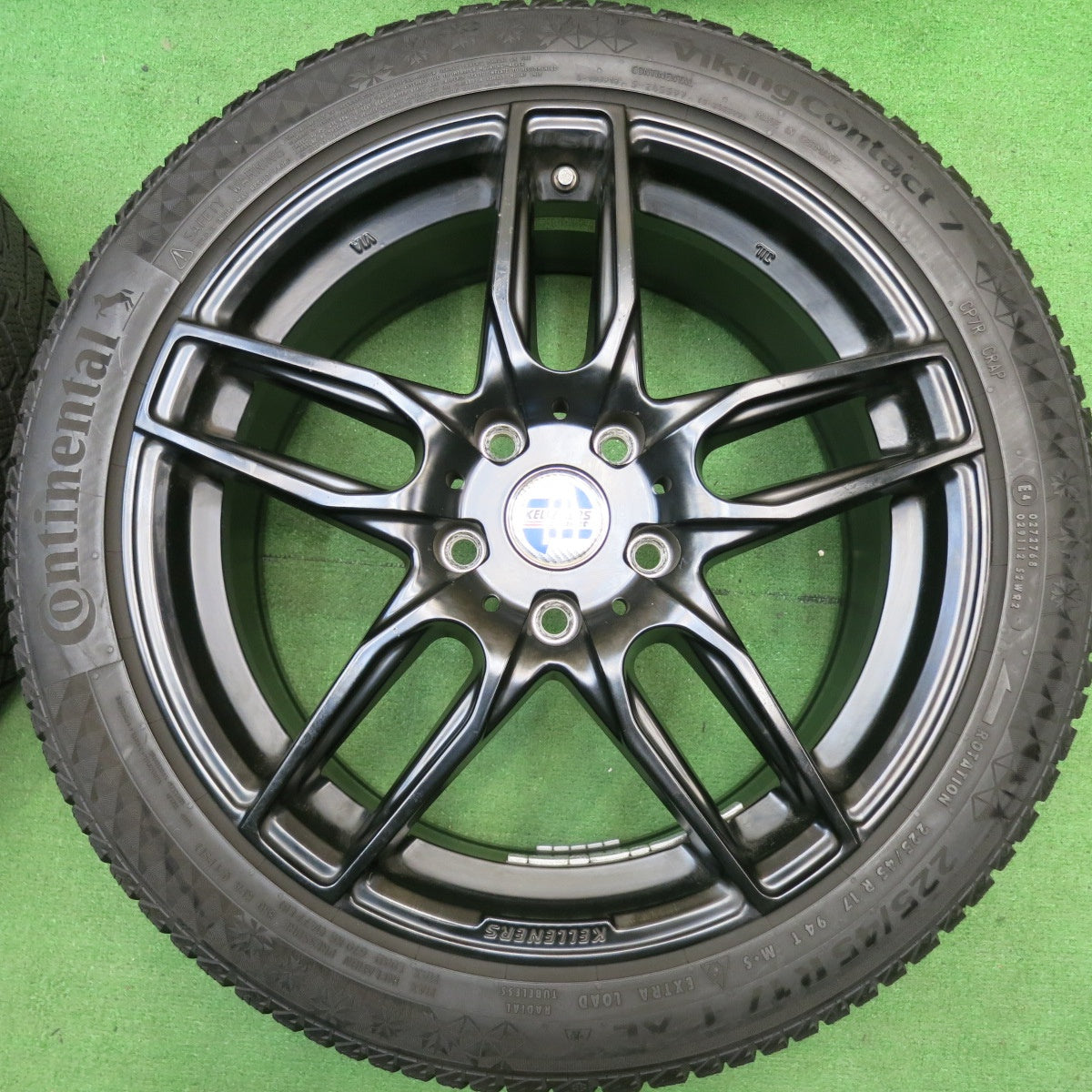 バリ溝！8.5分★BMW MINI 等 KELLENERS sport Mainz 225/45R17 スタッドレス コンチネンタル バイキングコンタクト7 ケレナーズ スポーツ マインツ 17インチ PCD112/5H★6040519HAス