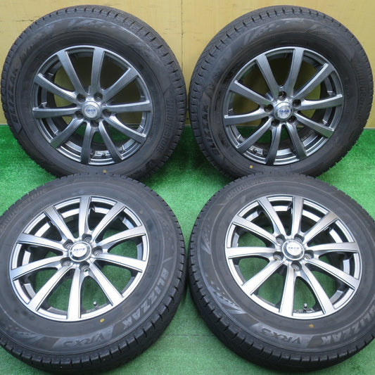 バリ溝！24年！キレイ！9.5分★プリウス 等 195/65R15 スタッドレス ブリヂストン ブリザック VRX3 ZACK JP-110 MONZA ザック 15インチ PCD100/5H★5111101NJス