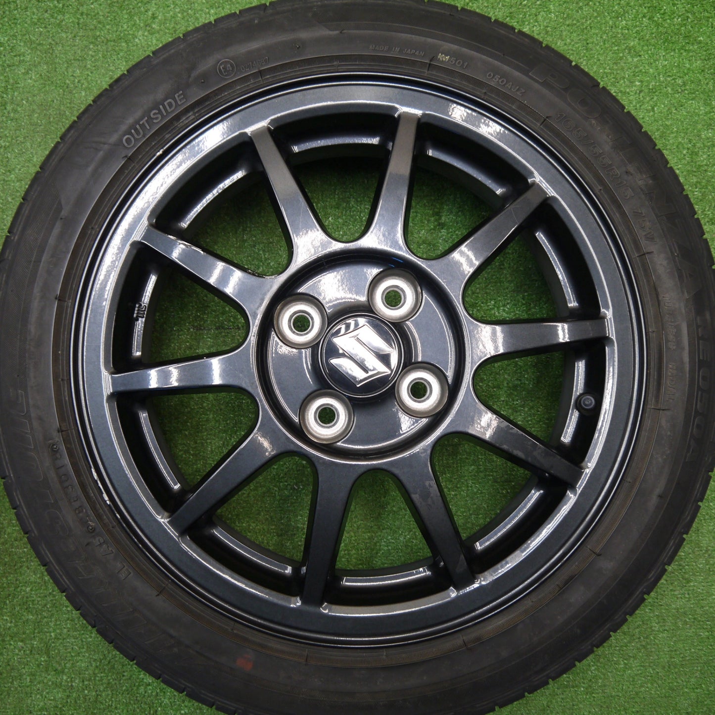 4本価格★スズキ HA36S アルト ワークス 純正 165/55R15 ブリヂストン ポテンザ RE050A 15インチ PCD100/4H★5110403Hノ