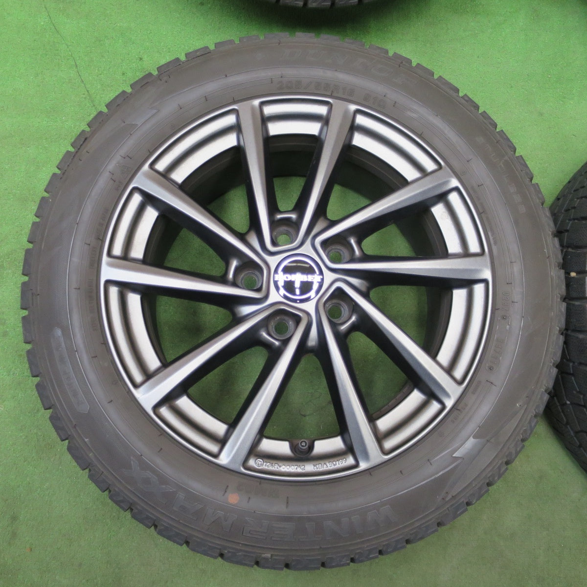 キレイ★BMW 等 BORBET typeV 205/55R16 スタッドレス ダンロップ ウインターマックス WM02 ボルベット タイプV 16インチ PCD112/5H★6021604ナス