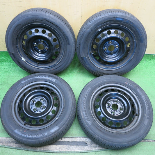 4本価格！24年◎175/65R15 ヨコハマ BluEarth-ES ES32 スチール ホイール ブルーアース 15インチ PCD100/4H◎6090605HAノ