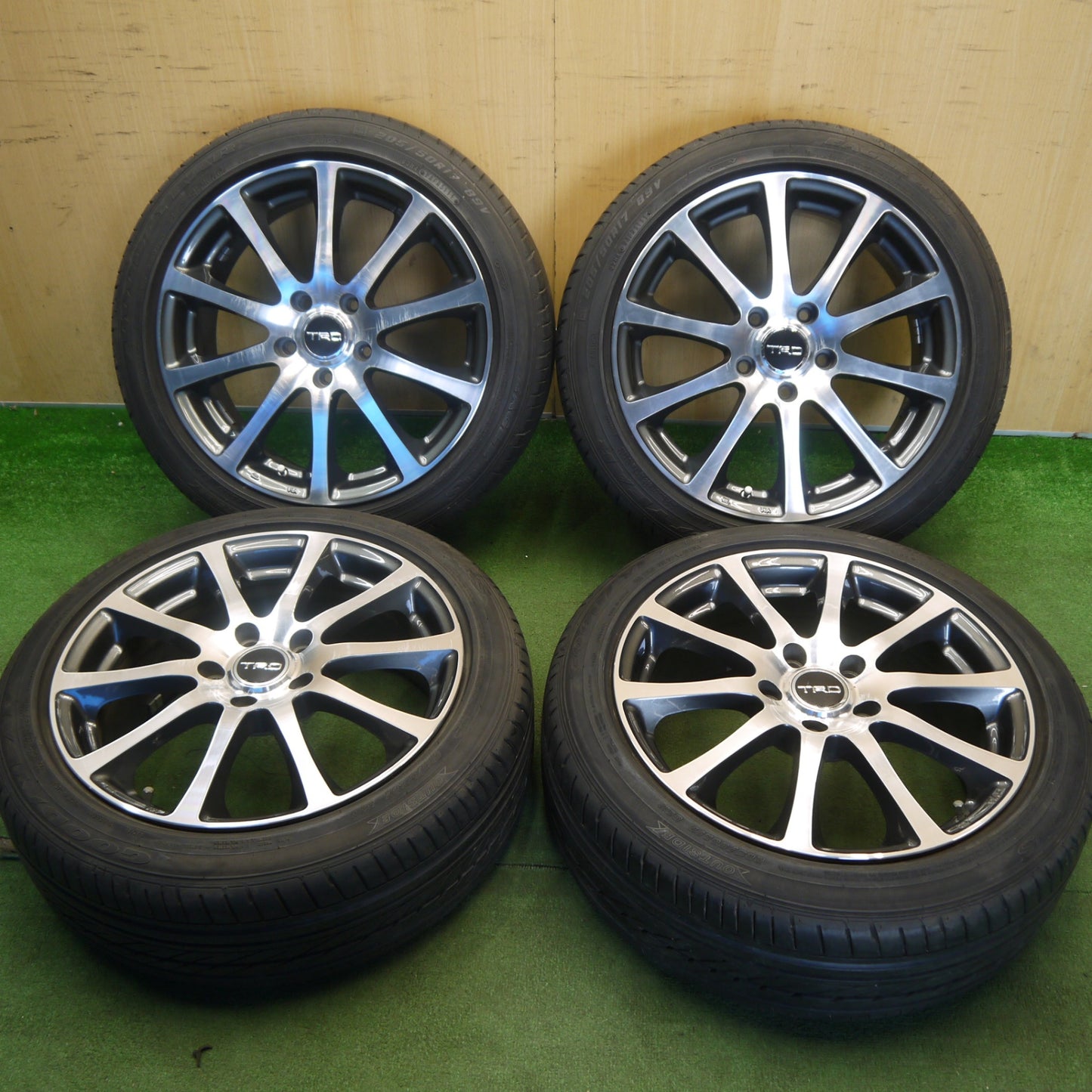 バリ溝！9分★TRD TF4 205/50R17 グッドイヤー イーグル RVS 17インチ PCD114.3/5H★6052608Hノ