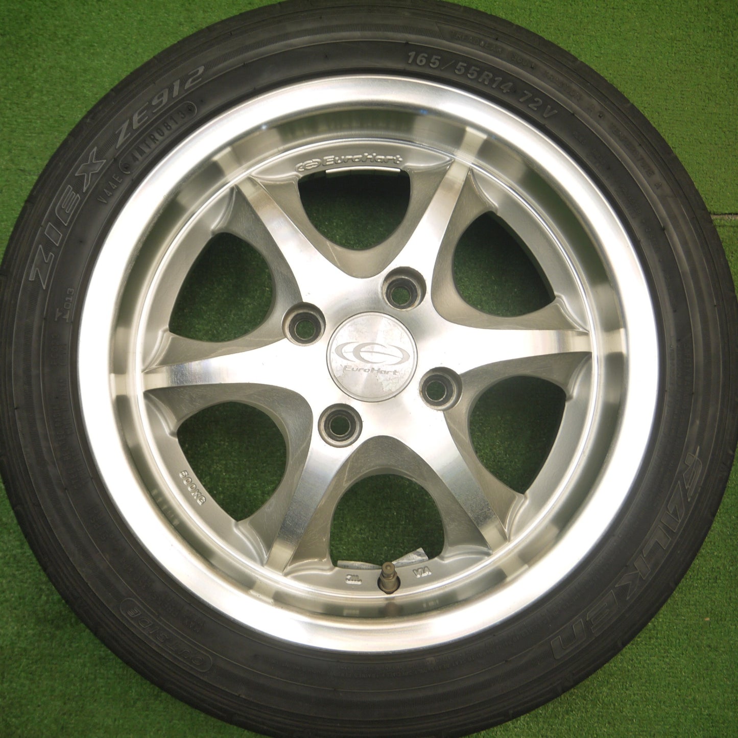 [送料無料] 4本価格★165/55R14 EuroHart ファルケン ジークス ZE912 ユーロハート 14インチ 軽自動車 PCD100/4H★4120206Hノ