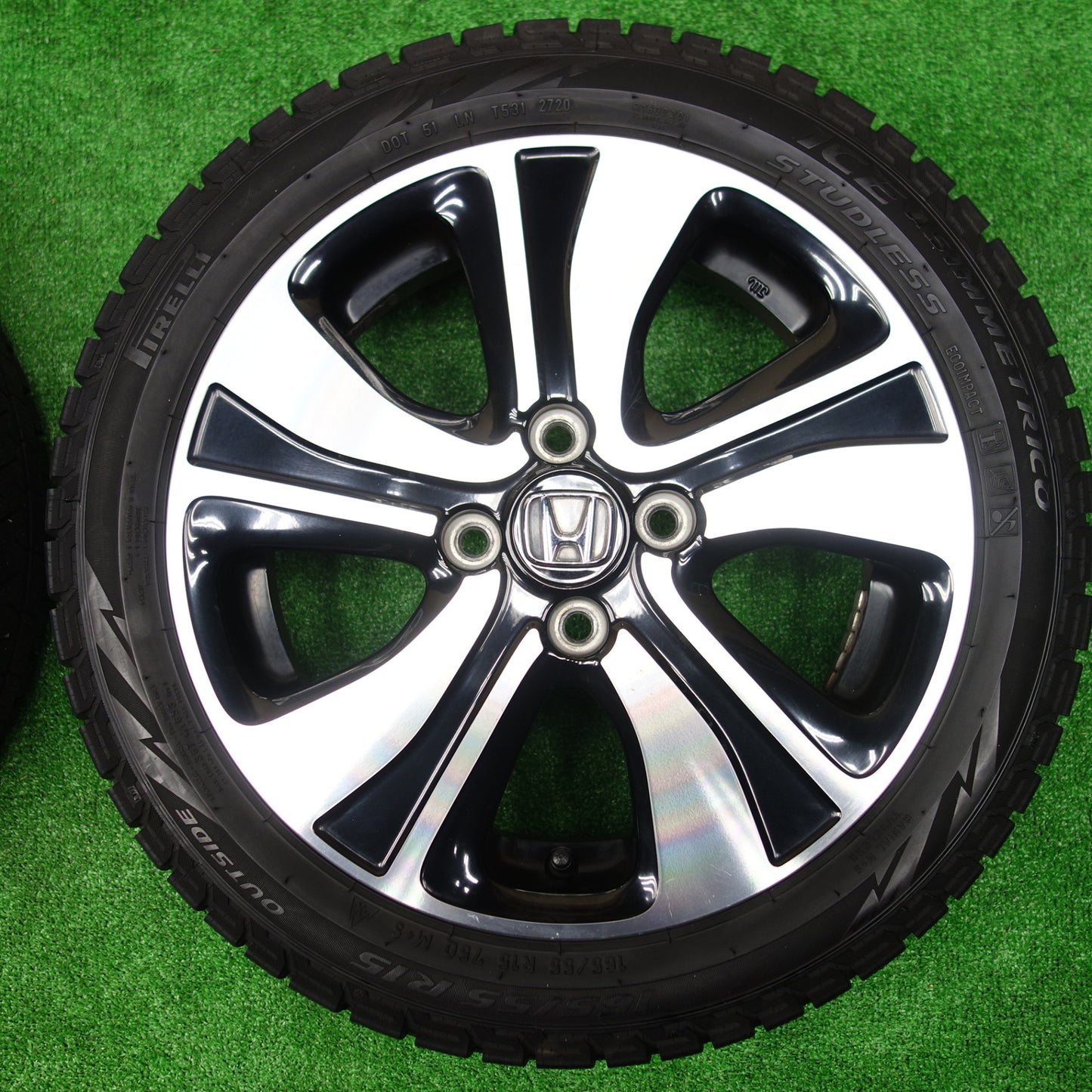 4本価格★ホンダ JG1 N-ONE 純正 165/55R15 スタッドレス ピレリ アイスアシンメトリコ Nワン 15インチ PCD100/4H★5112101KTス