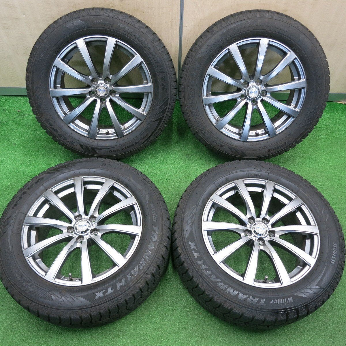 バリ溝！22年！キレイ！9.5分★スタッドレス 225/60R17 トーヨー ウインタートランパス TX ZACK JP-110 MONZA ザック 17インチ PCD114.3/5H★4120604TNス