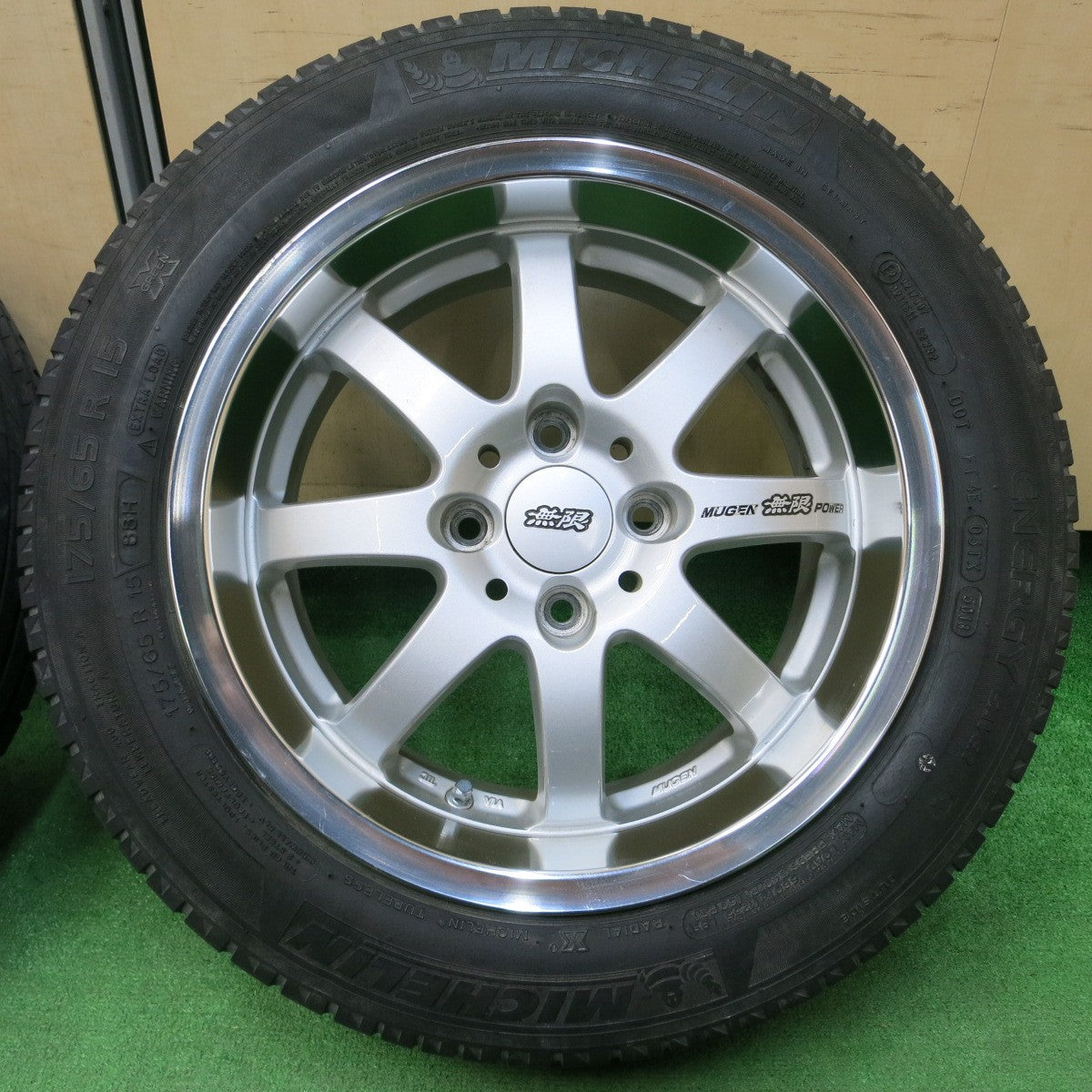 *送料無料* 4本価格★MUGEN NR 無限 175/65R15 ミシュラン エナジーセイバー 15インチ PCD100/4H★4041602イノ