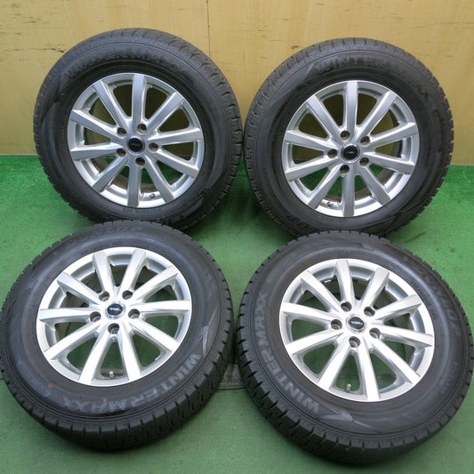 バリ溝！23年！キレイ！9.5分★スタッドレス 215/65R16 ダンロップ ウインターマックス WM02 TOPRUN トップラン 16インチ PCD114.3/5H★5090403HAス