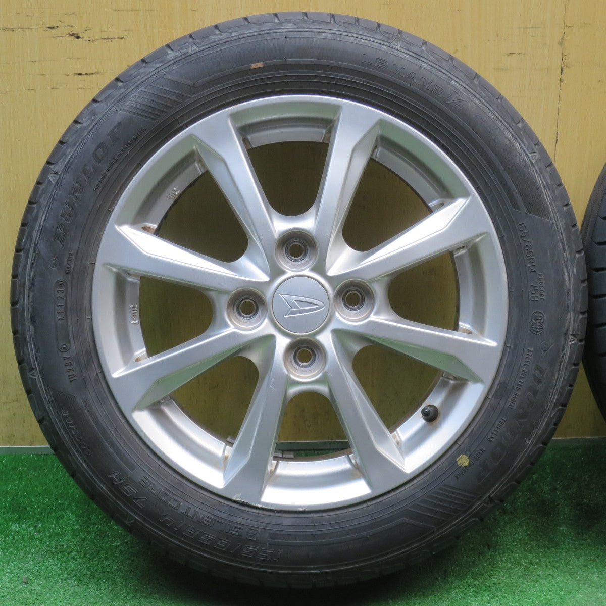 4本価格！23年★ダイハツ ミライース 純正 155/65R14 ダンロップ LE MANS V+ ルマン5+ 14インチ PCD100/4H★6032604NJノ