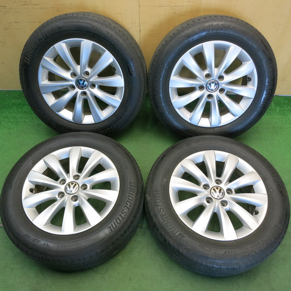 4本価格★ワーゲン ザ・ビートル 純正 205/65R16 ブリヂストン トランザ T005A 16インチ PCD112/5H★6051403HAノ