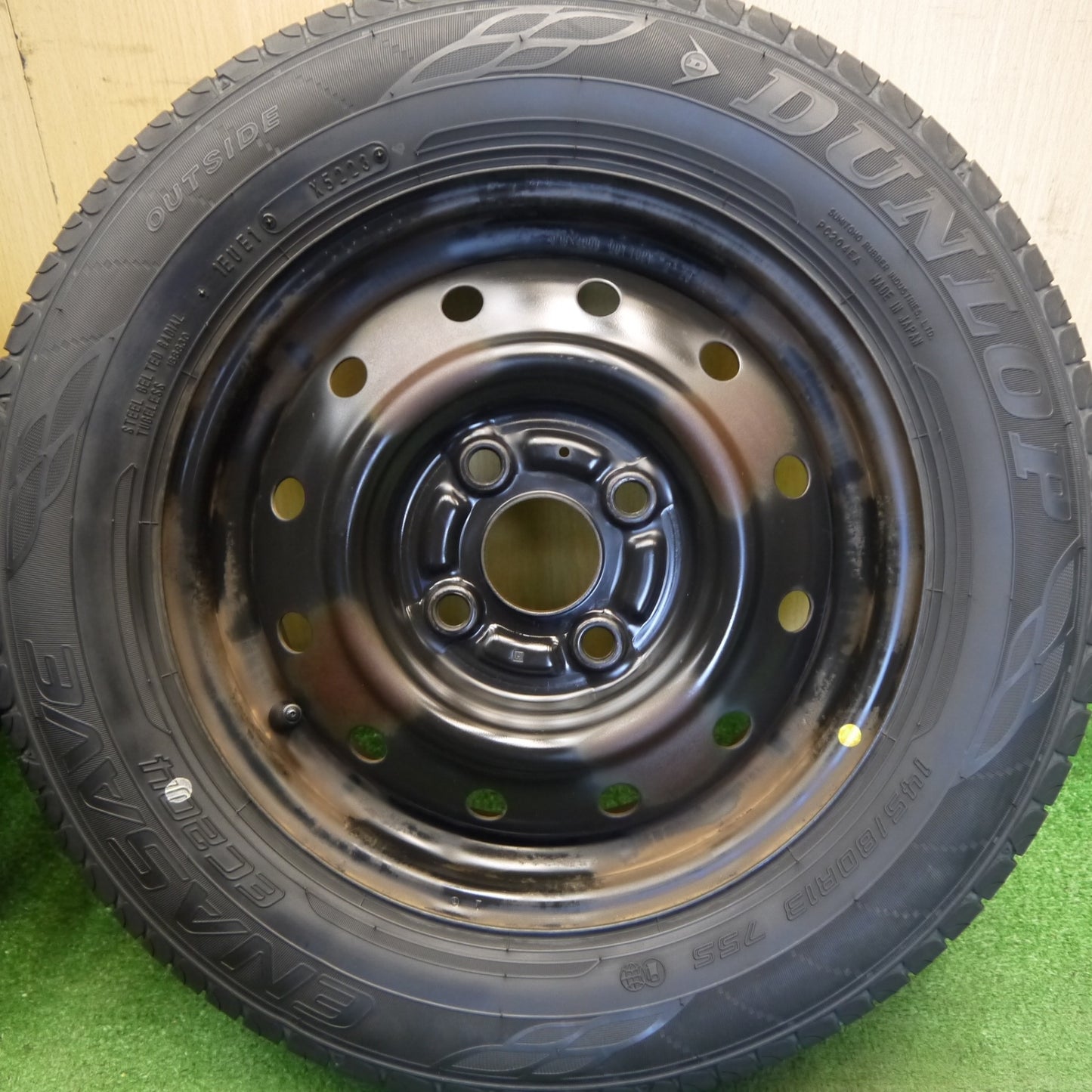4本価格！23年★145/80R13 ダンロップ エナセーブ EC204 スチール ホイール 13インチ PCD100/4H★6051102Hノ