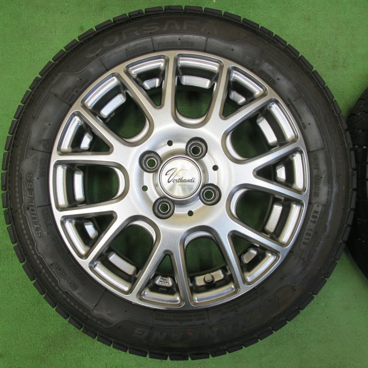 [送料無料] バリ溝！キレイ！9分★スタッドレス 155/65R14 ナンカン CORSAFA Verthandi ヴェルザンディ ヴェルサンディ 14インチ PCD100/4H★4103011イス