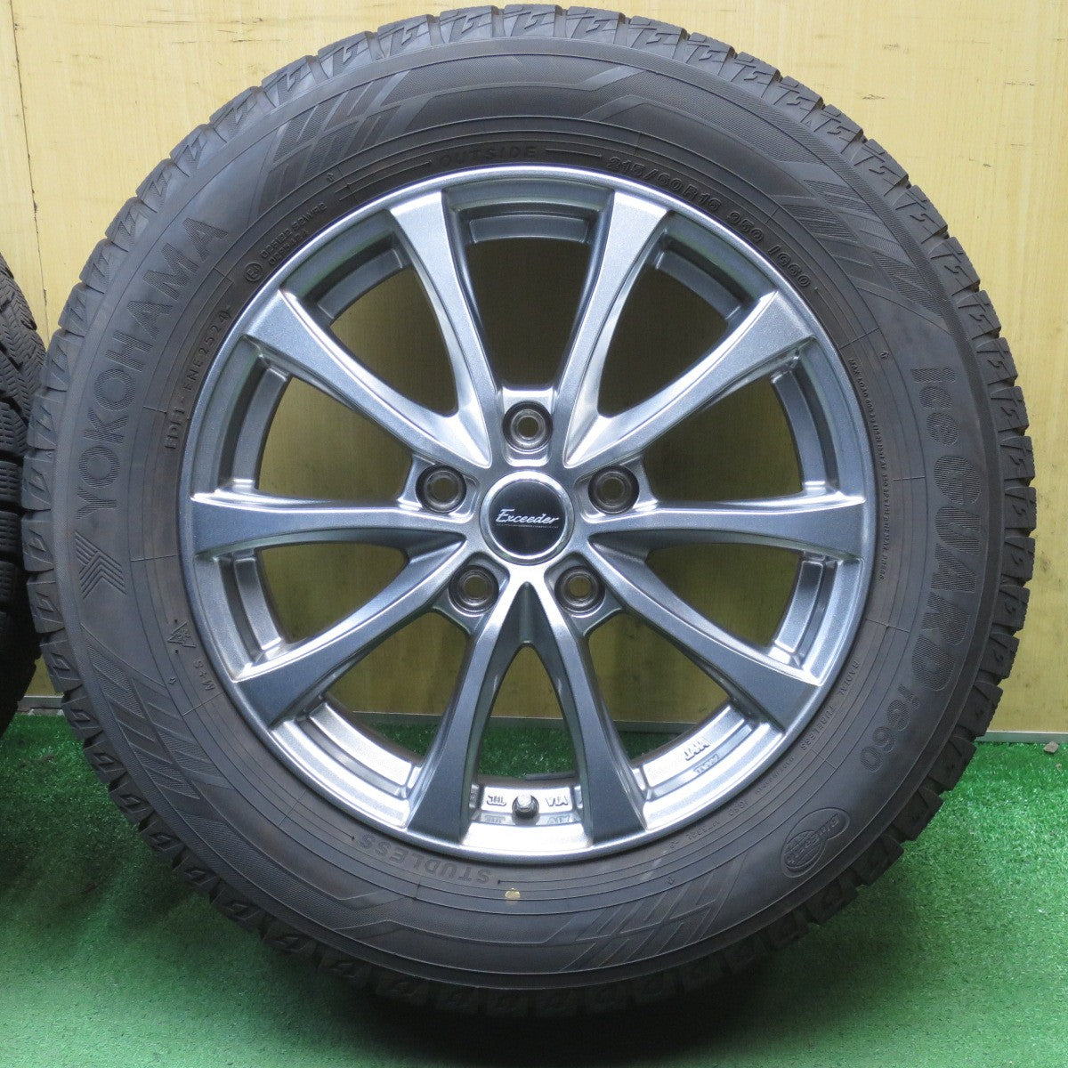 バリ溝！24年！キレイ！9.5分◎スタッドレス 215/60R16 ヨコハマ アイスガード iG60 SIBILLA NEXT W45 シビラ ネクスト 16インチ PCD114.3/5H◎6092902NJス