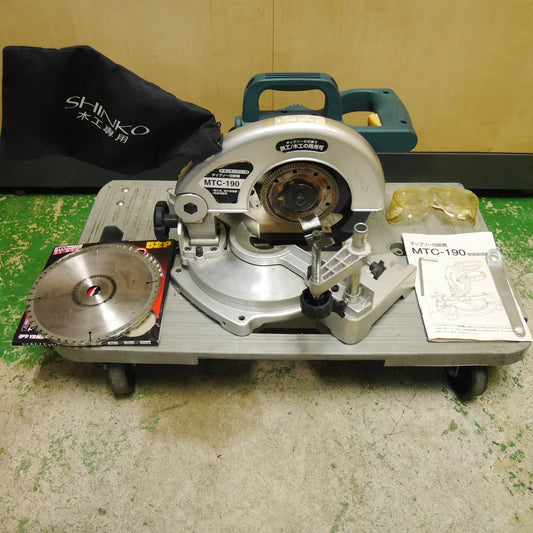 [送料無料] 付属品付き☆新興製作所 チップソー 切断機 MTC-190 電動 工具 卓上 丸ノコ 丸のこ マルノコ SHINKO☆