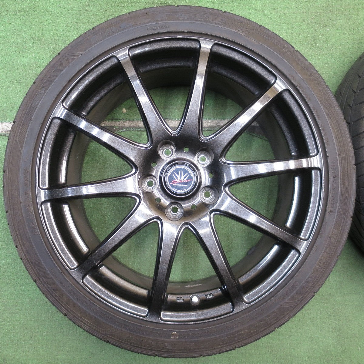 4本価格！21年★LOXARNY SPORT BADX 215/45R18 グッドイヤー イーグル LS EXE 18インチ ロクサーニ PCD114.3/5H★5080809NJノ