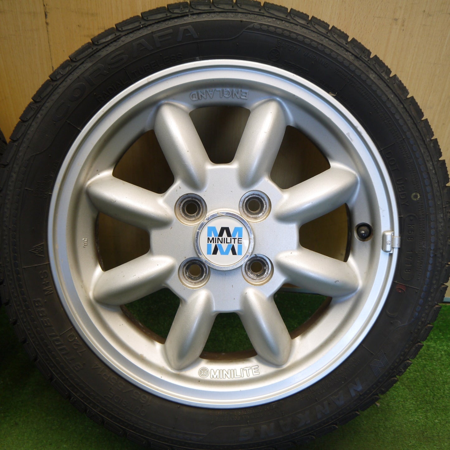 4本価格★ダイハツ ミラジーノ 純正 MINILITE 165/55R14 スタッドレス ナンカン CORSAFA ミニライト 14インチ PCD100/4H★6052202Hス