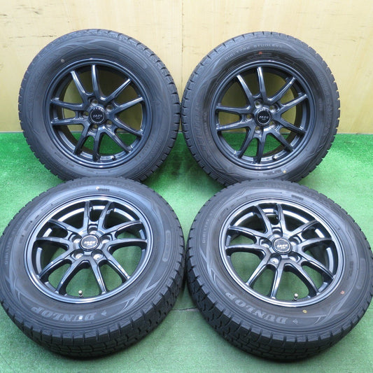 バリ溝！キレイ！8.5分★プリウス 等 195/65R15 スタッドレス ダンロップ ウインターマックス WM01 ZACK JP-520 MONZA ザック 15インチ PCD100/5H★5031105Hス