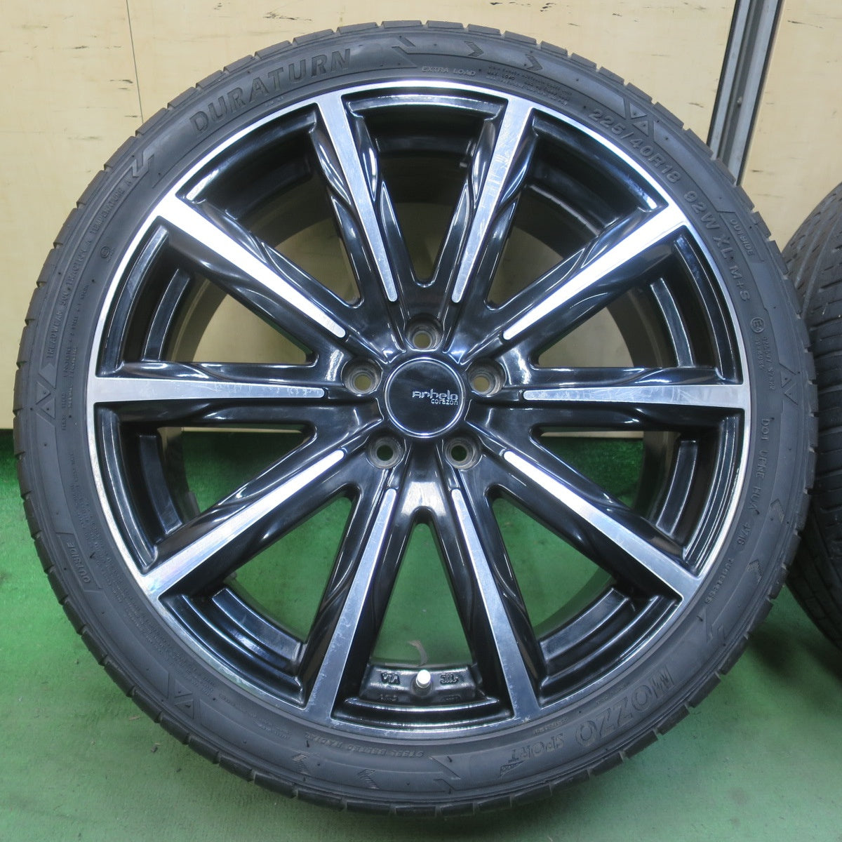 4本価格★プリウス 等 ANHELO CORAZON SKIT 225/40R18 デュラターン MOZZO SPORT アネーロ コラソン スキット 18インチ PCD100/5H★6031901イノ