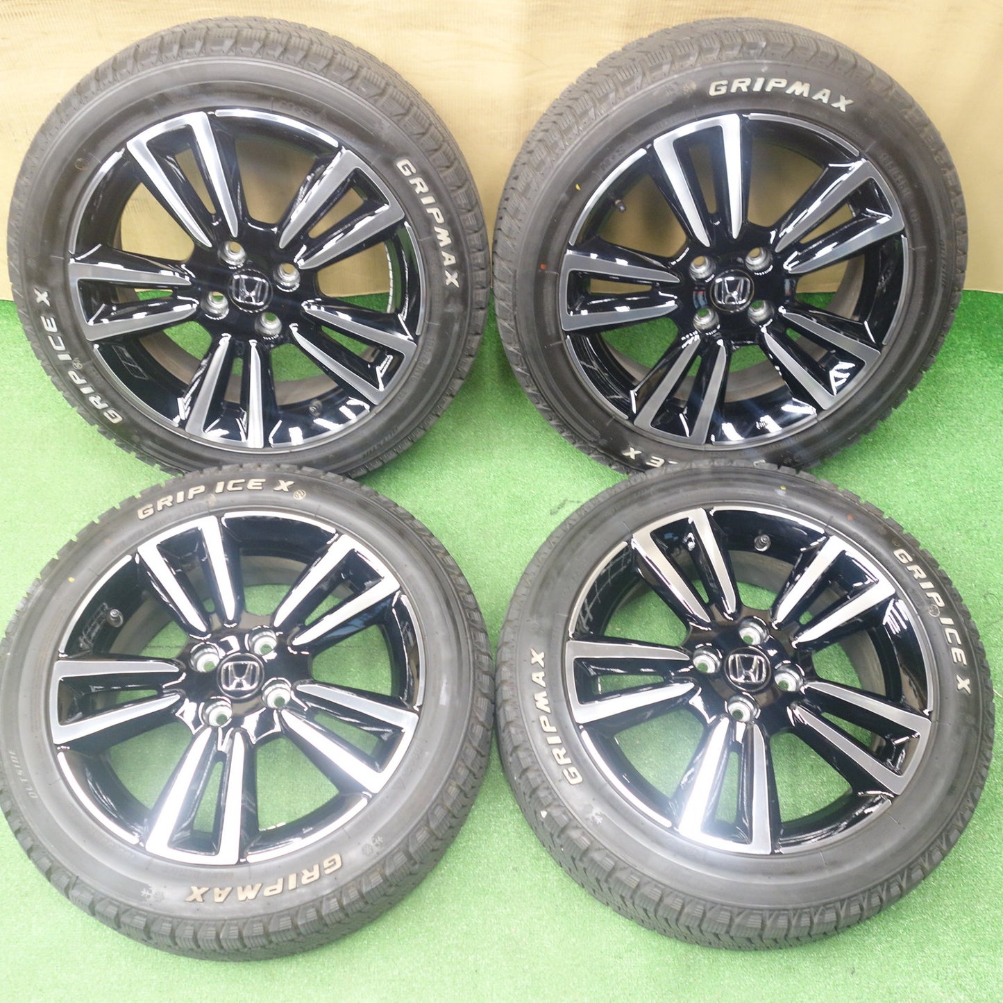 バリ溝！22年！キレイ！9.5分★ホンダ GR フィット RS 純正 185/55R16 スタッドレス グリップマックス GRIP ICE X 16インチ PCD100/4H★6030102KTス
