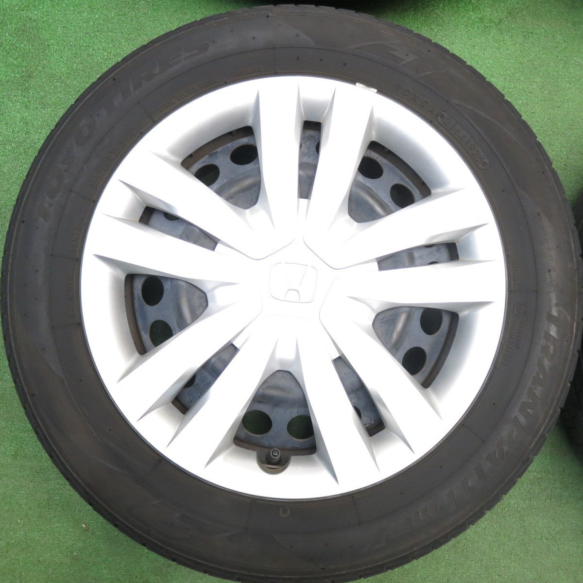 バリ溝！25年！9.5分★ホンダ フィット 純正 スチール 185/60R15 トーヨー トランパス MP7 15インチ PCD100/4H★6032904HAノ