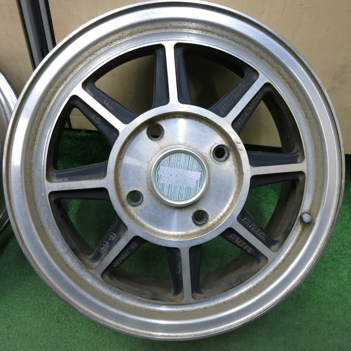[送料無料] 4本価格★HAYASHI RACING 14インチ ホイール 14×5JJ ハヤシ レーシング カプチーノ 等 PCD114.3/4H★5032110SYホ