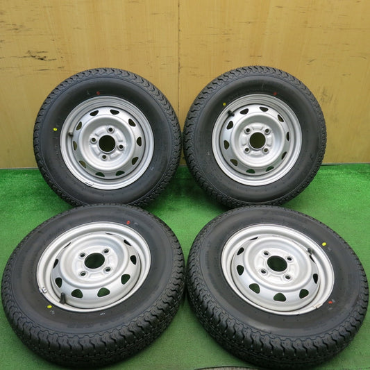 タイヤ未使用！25年！キレイ★145R12 6PR ヨコハマ SUPER VAN 355 スチール ホイール 12インチ スーパー バン PCD100/4H★5051605AKノ
