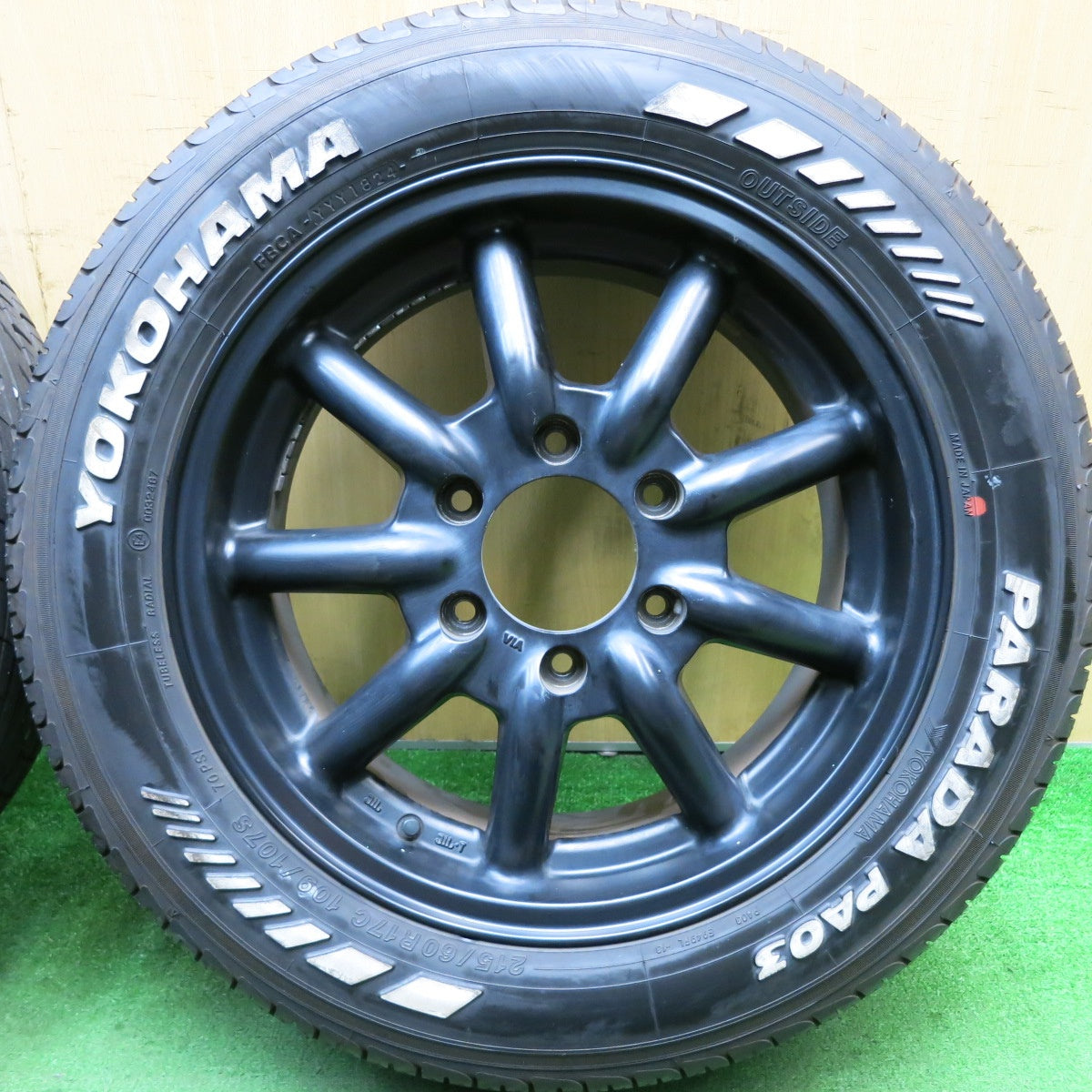 バリ溝！24年！9.5分★FABULOUS BARONE MC-9 215/60R17C 109/107S ヨコハマ PARADA PA03 ホワイトレター ファブレス ヴァローネ PCD139.7/6H★5053004HAノ