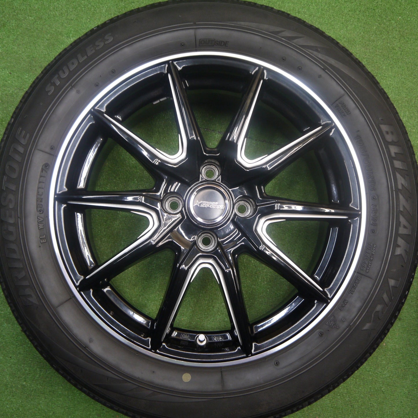 キレイ★スタッドレス 195/60R16 ブリヂストン ブリザック VRX X CROSS SPEED クロススピード 16インチ PCD100/4H★5122403Hス