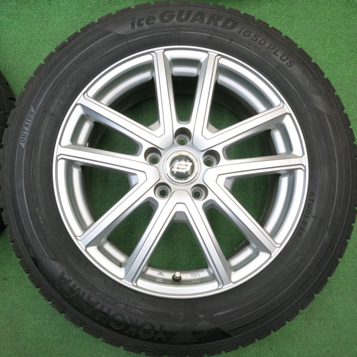 バリ溝！9分★スタッドレス 225/60R17 ヨコハマ アイスガード iG50 プラス STRANGER ストレンジャー 17インチ PCD114.3/5H★5112904HAス