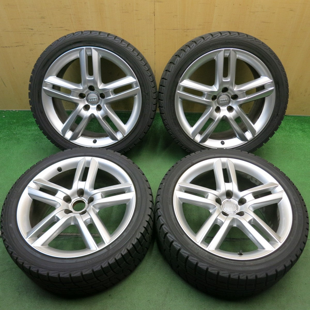 バリ溝！キレイ！9.5分◎アウディ A6 S6 4G Sライン 純正 255/40R19 スタッドレス ヨコハマ アイスガード iG30 19インチ PCD112/5H◎6072502HAス