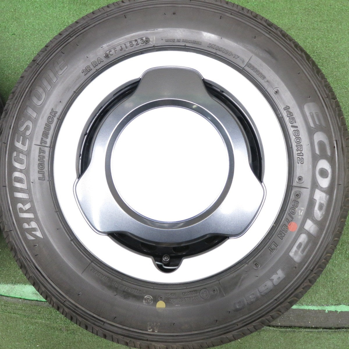 *送料無料* 新車外し！23年★ホンダ N-VAN 純正 スチール 145/80R12 ブリヂストン エコピア R680 12インチ Nバン PCD100/4H★4043006HAノ