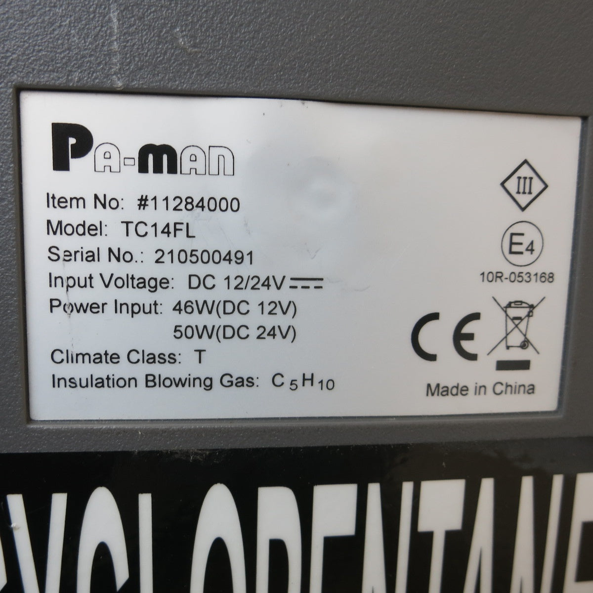 [送料無料] ◆Pa-man パーマン 車載 用 冷温蔵庫 TC14FL 14L DC12/24V ポータブル 冷蔵庫 保温庫 本体のみ 現状品◆