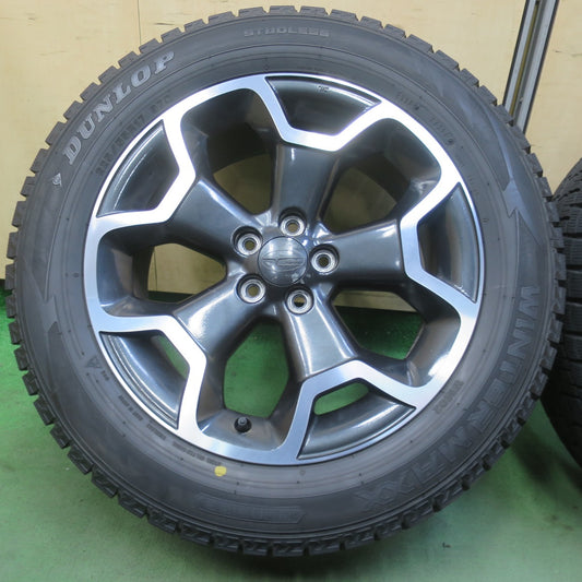 バリ溝！キレイ！9.5分◎スバル XV 純正 225/55R17 スタッドレス ダンロップ ウインターマックス WM02 17インチ PCD100/5H◎6100601イス