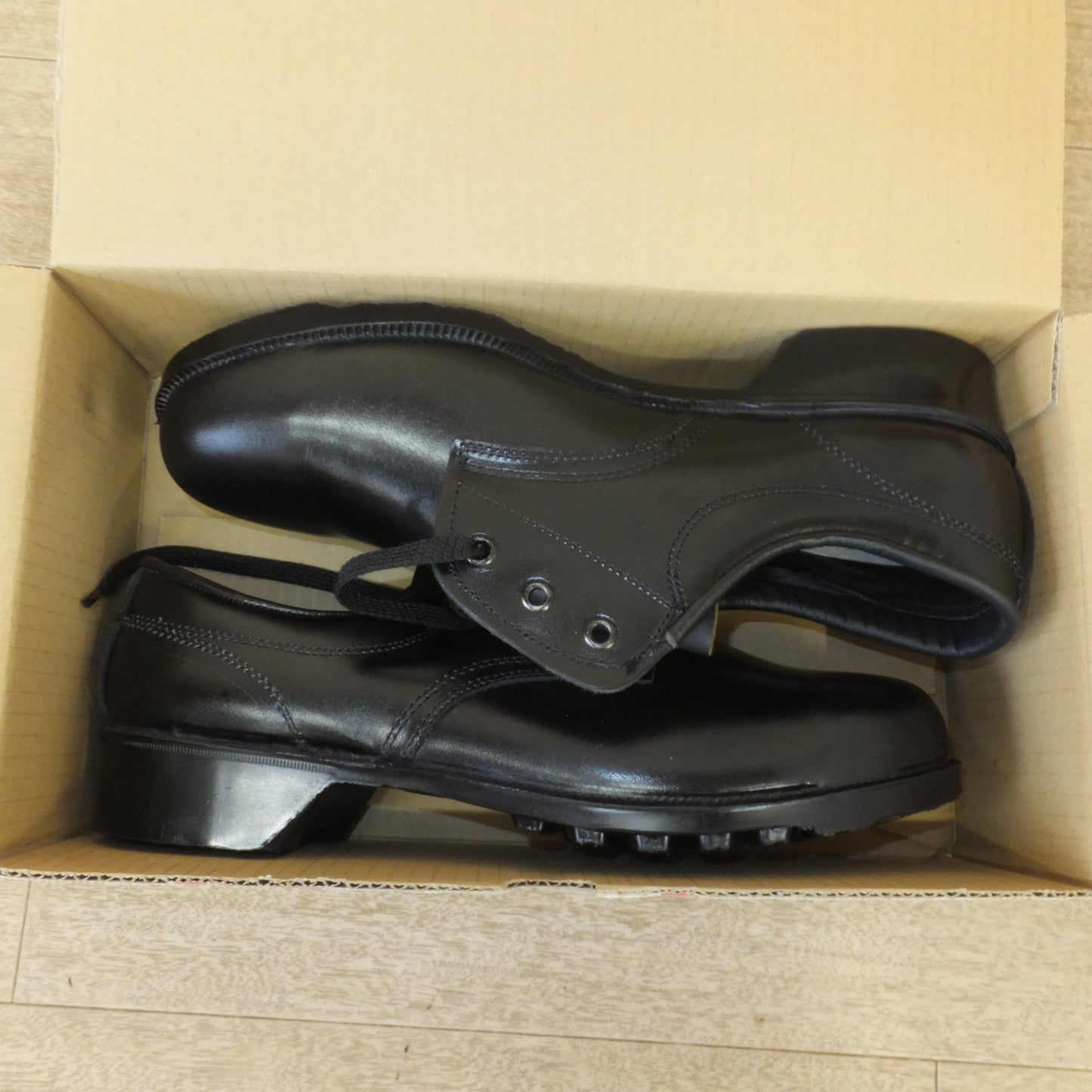 [送料無料] 未使用★青木産業 ATENEO 短靴501 革製S 黒 25 1/2EEE　PROFESSIONAL FOOT GEAR★