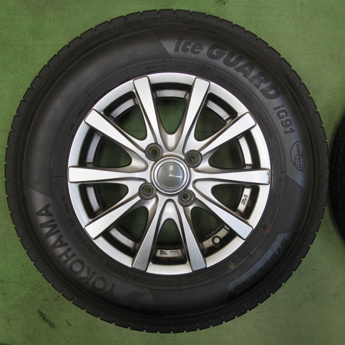 バリ溝！キレイ！9分★スタッドレス 165/80R13 90/88N ヨコハマ アイスガード iG91 MiLLOUS ミルアス 13インチ PCD100/4H★5111907TTス