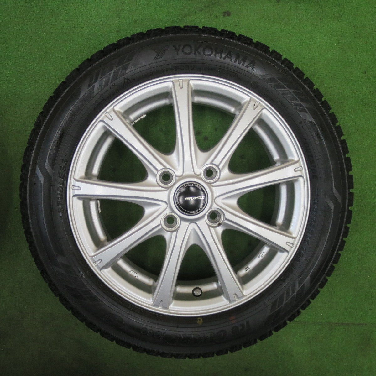バリ溝！23年！キレイ！9.5分★スタッドレス 155/65R14 ヨコハマ アイスガード iG60 QRASIZ VS9 KOSEI クレイシズ 14インチ PCD100/4H★6022704TTス