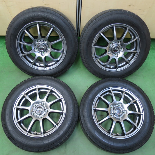バリ溝！22年！キレイ！8.5分★スタッドレス 185/65R15 グッドイヤー アイスナビ7 SCHNEIDER MiD シュナイダー 15インチ PCD114.3/5H★5051505イス