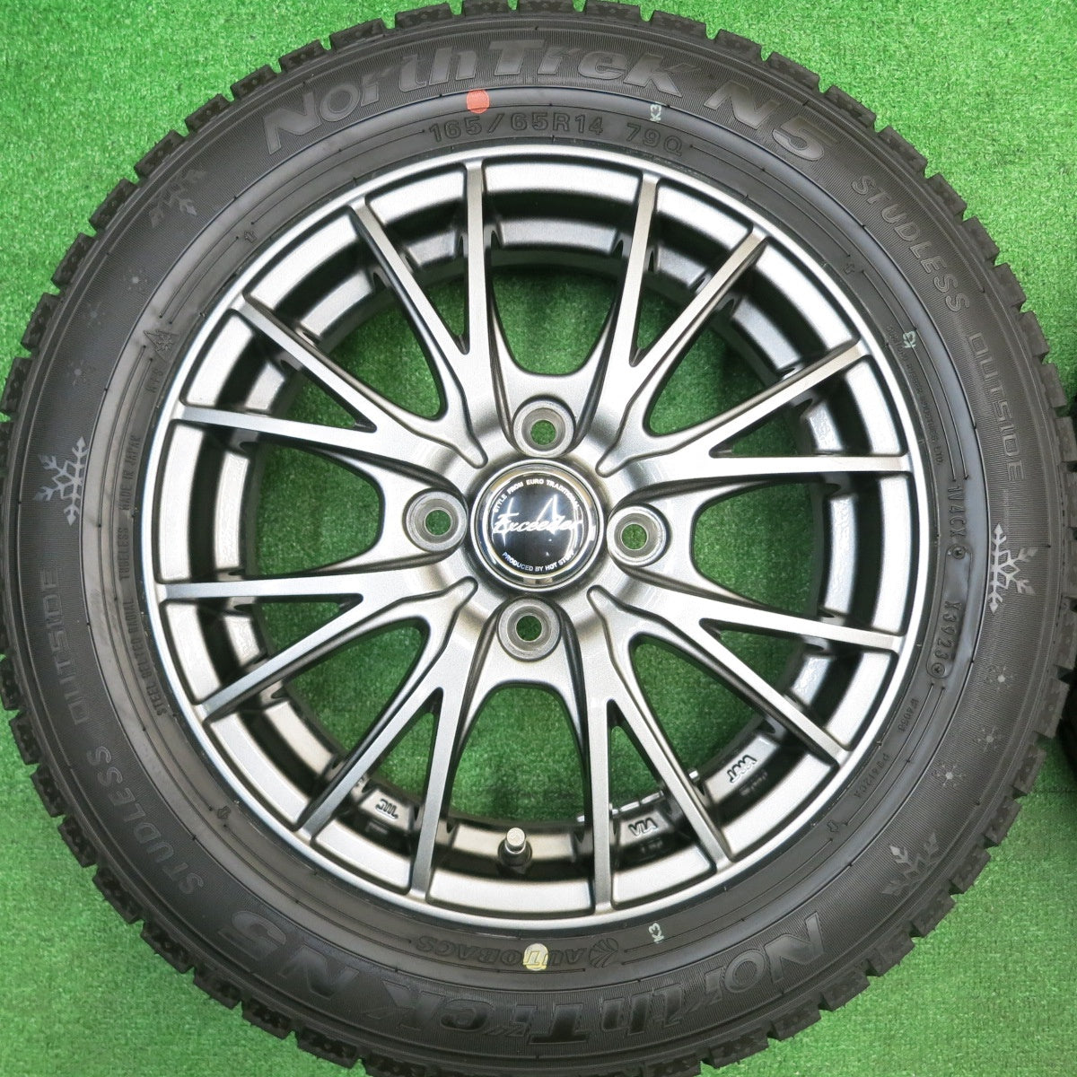 ほぼ未使用！23年！キレイ★スタッドレス 165/65R14 オートバックス ノーストレック N5 Exceeder エクシーダー 14インチ ソリオ ハスラー 等 PCD100/4H★5110614HAス