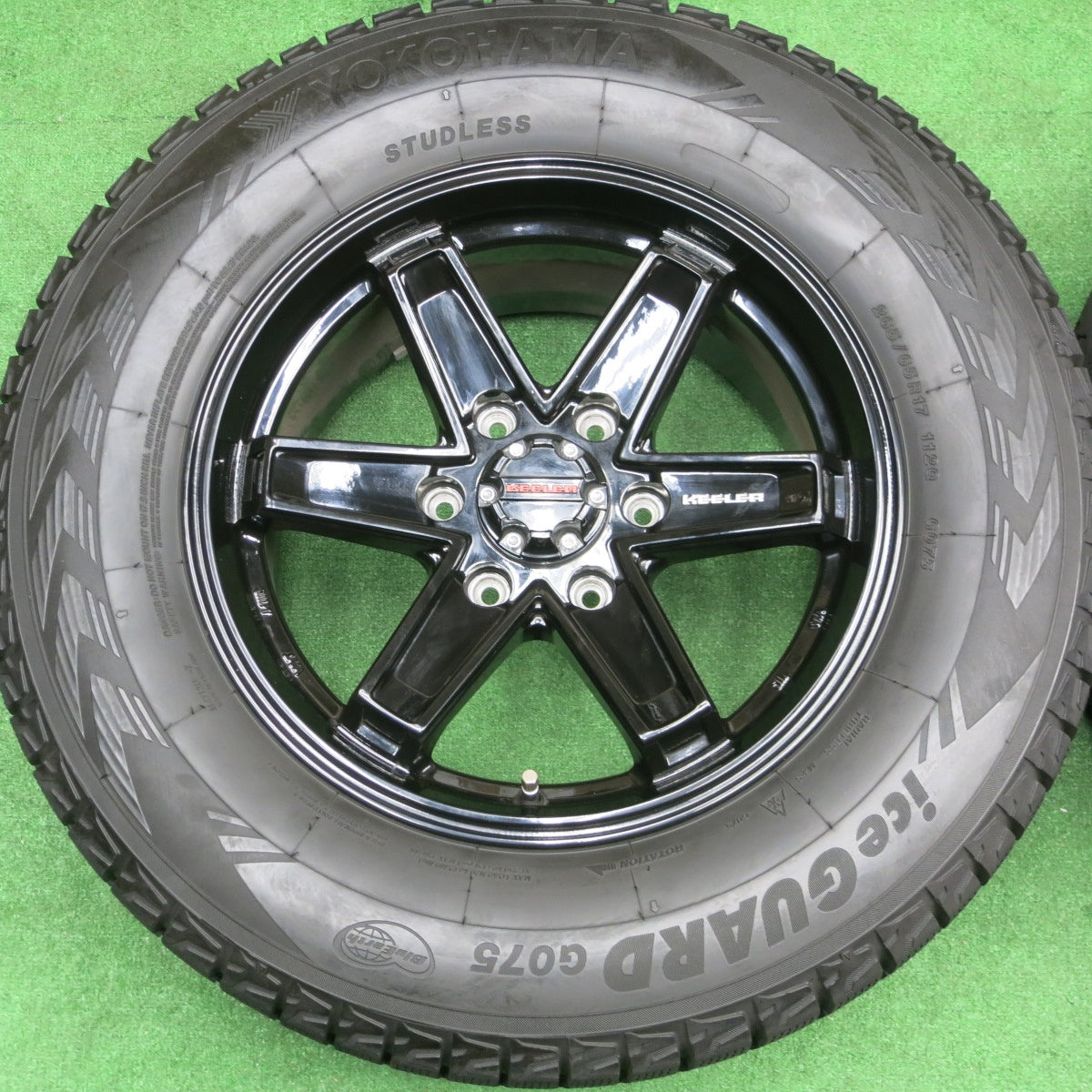 バリ溝！22年！キレイ！9.5分★KEELER TACTICS 265/65R17 スタッドレス ヨコハマ アイスガード G075 キーラー タクティクス 17インチ PCD139.7/6H★6021402NKス