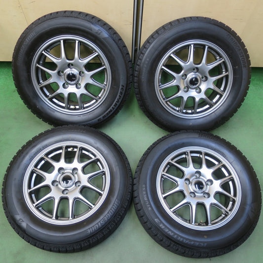 バリ溝！22年！キレイ！8.5分◎スタッドレス 195/65R15 ブリヂストン アイスパートナー2 ZACK JP-205 MONZA ザック モンツァ 15インチ PCD114.3/5H◎6100909イス