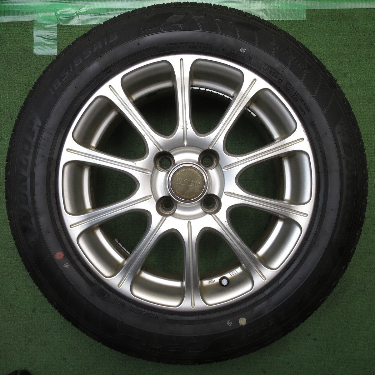 バリ溝！26年！ほぼ10分◎185/65R15 ダンロップ エナセーブ EC205 VAGGIO ヴァッジオ 15インチ PCD100/4H◎6090902NJノ